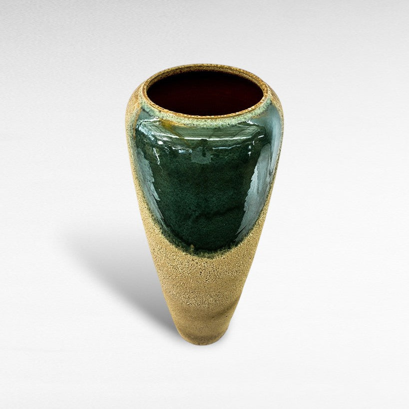 CERAMIC PLANTER WITH ENAMEL PAINTING Φ40 |Η120CM