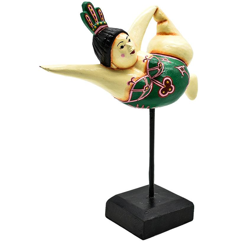 WOODEN BALLERINA 25x10x28cm - Chora Mykonos