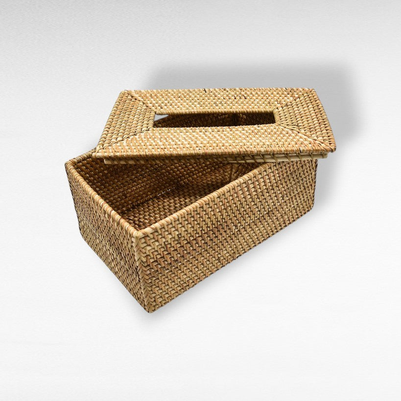 WOVEN RECTANGULAR TISSUE BOX COVER