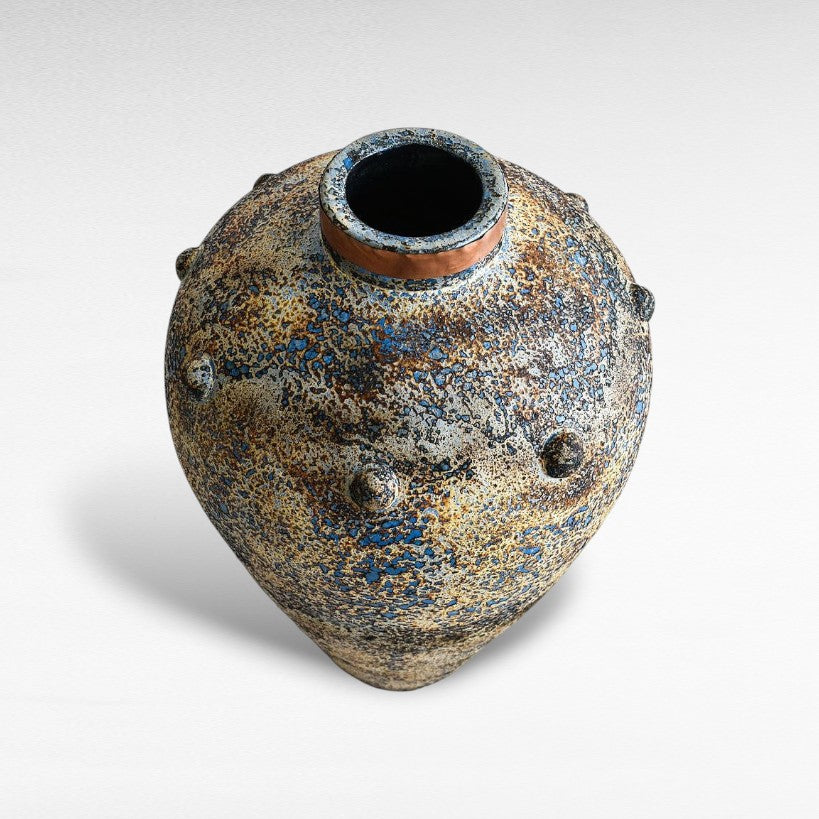 POT WITH COOPER RING - Chora Mykonos