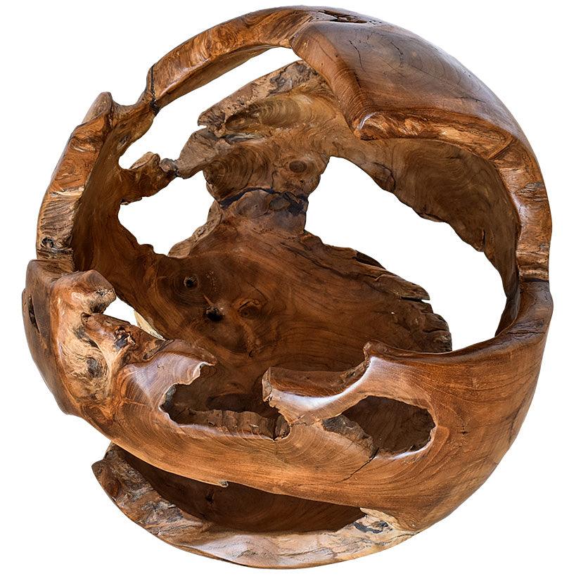 TEAK BALL DECORATION - Chora Mykonos