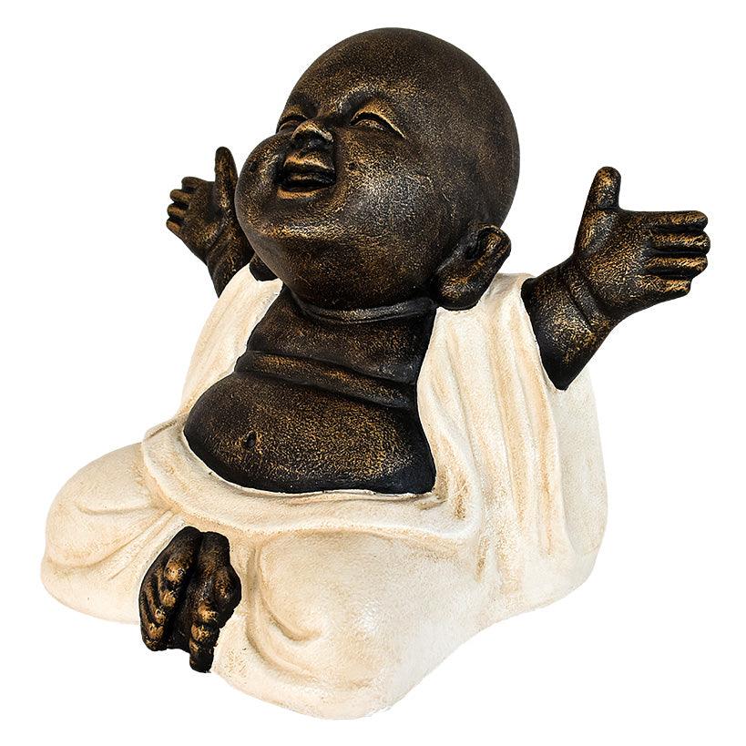 HAPPY MONK WHITE 40 CM H - Chora Mykonos