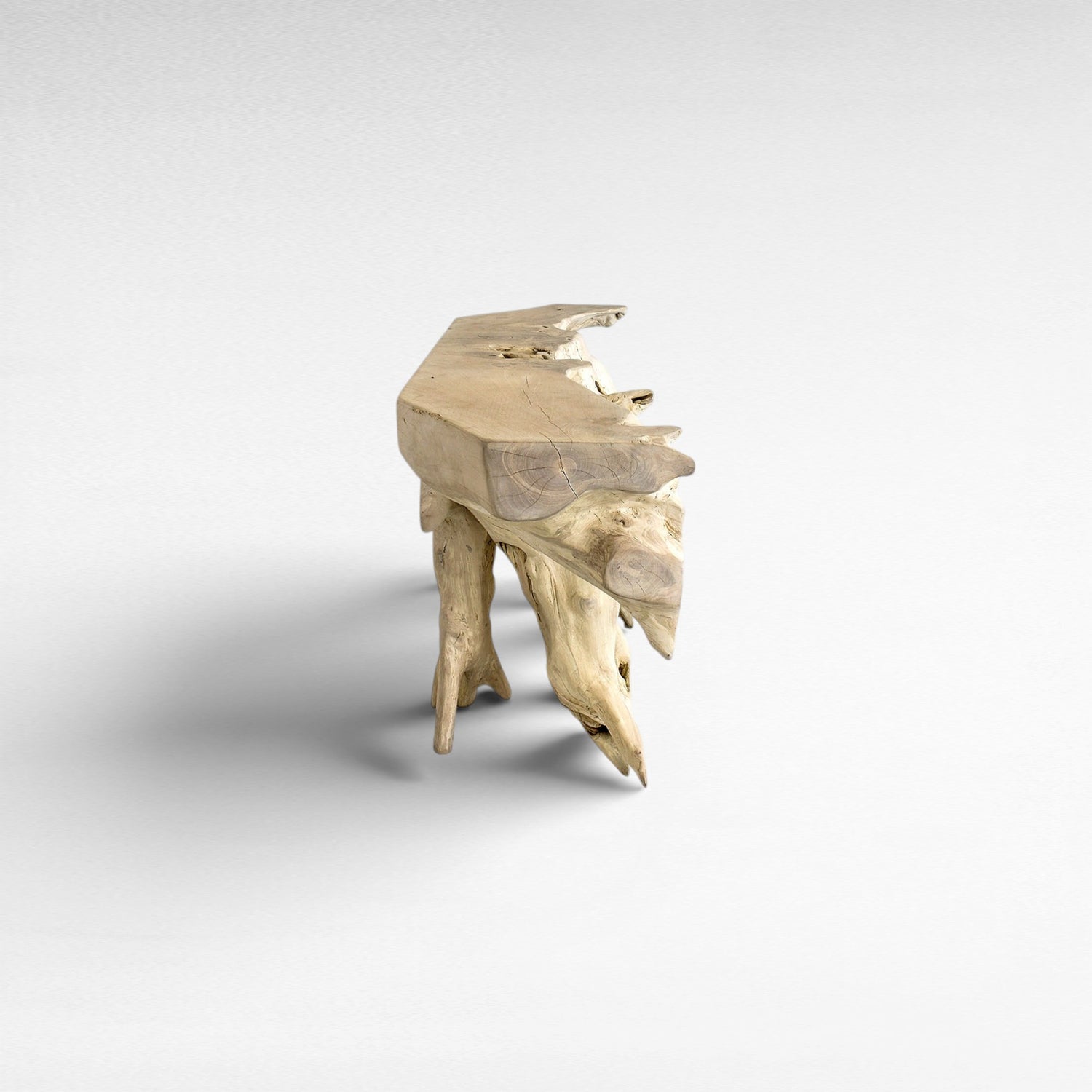 TEAK WOOD WITH GLASS BLEACHED COLOR W120 |D42 |H80 CM