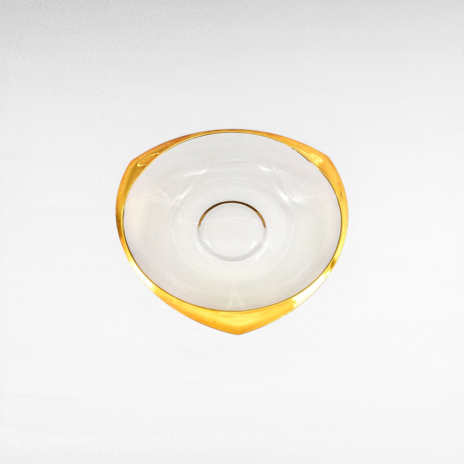 CRYSTAL AND GOLD SERVING BOWL