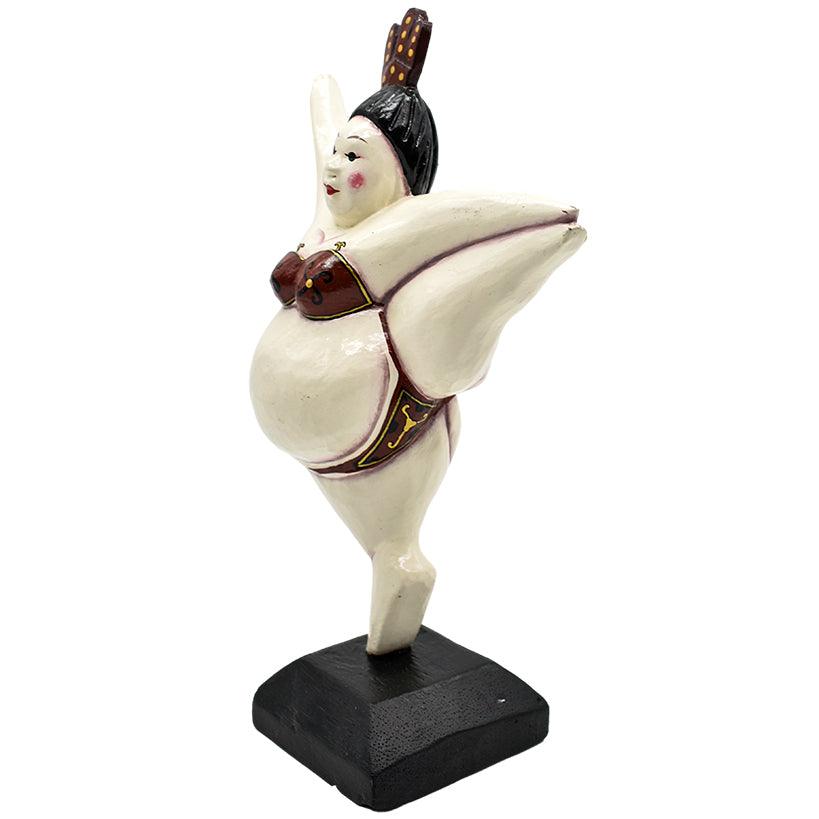 WOODEN BALLERINA 18x12x28cm - Chora Mykonos