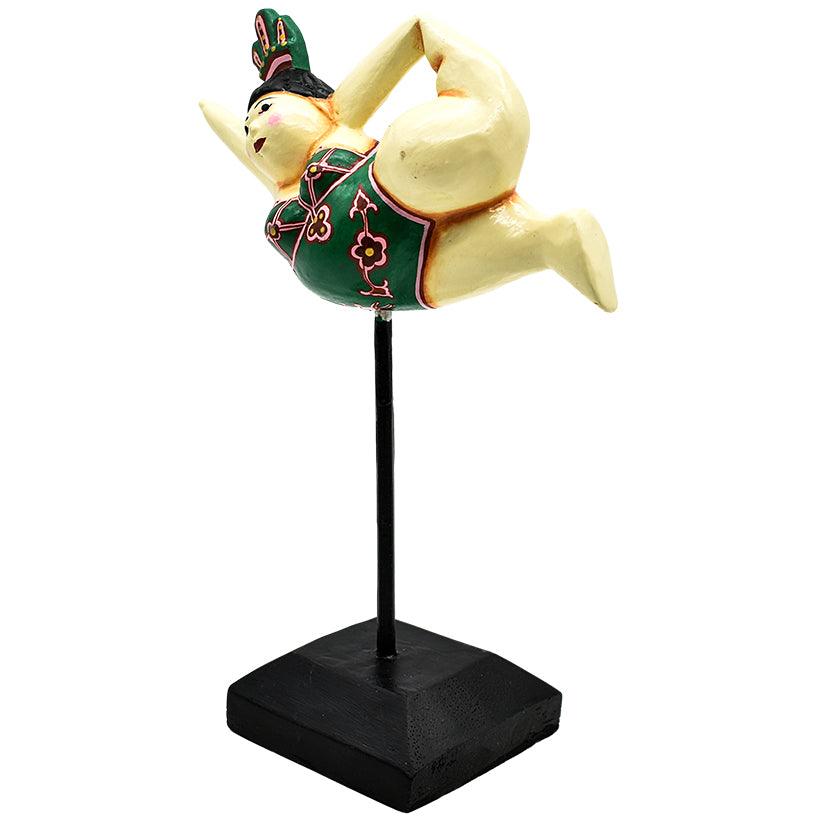 WOODEN BALERINA 18x13x27cm - Chora Mykonos