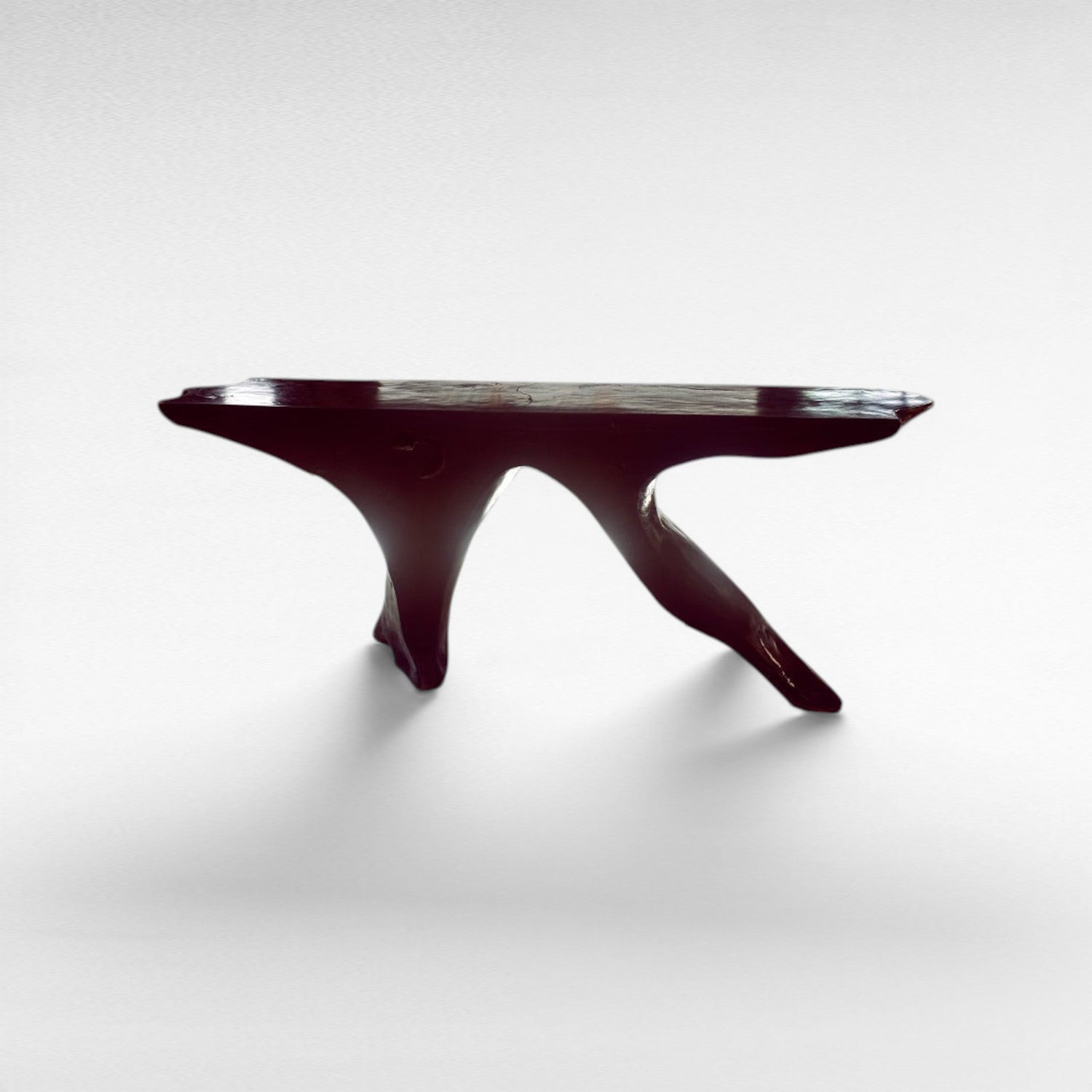 MAHOGANY WOOD WITH GLASS DARK BROWN COLOR W180 |D45 |H80 CM