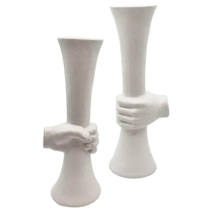 HOLD ME TIGHT VASE WHITE 17x55cm - Chora Mykonos