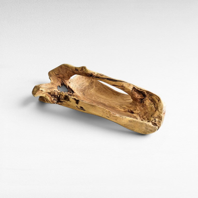 DECOR TRAY WOOD NATURAL 85x60x30cm - Chora Mykonos
