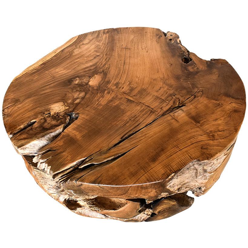 Teak Solid Coffee Table Oval Shape - Chora Barefoot Luxury Living