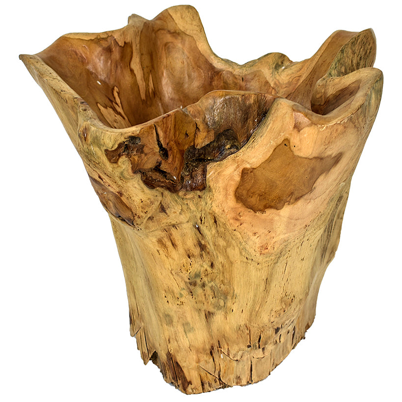 TEAK WOOD BOWL 35X35X40