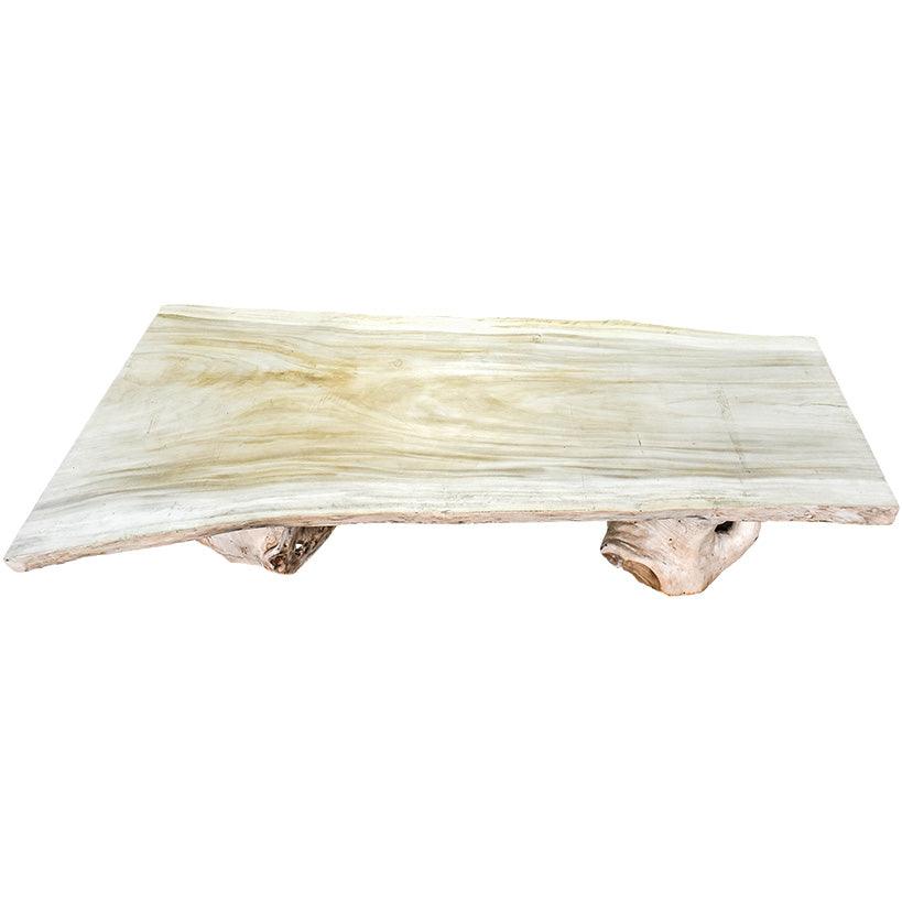 DINING TABLE TEAK WOOD BLEACHED 300X150X80 CM - Chora Mykonos