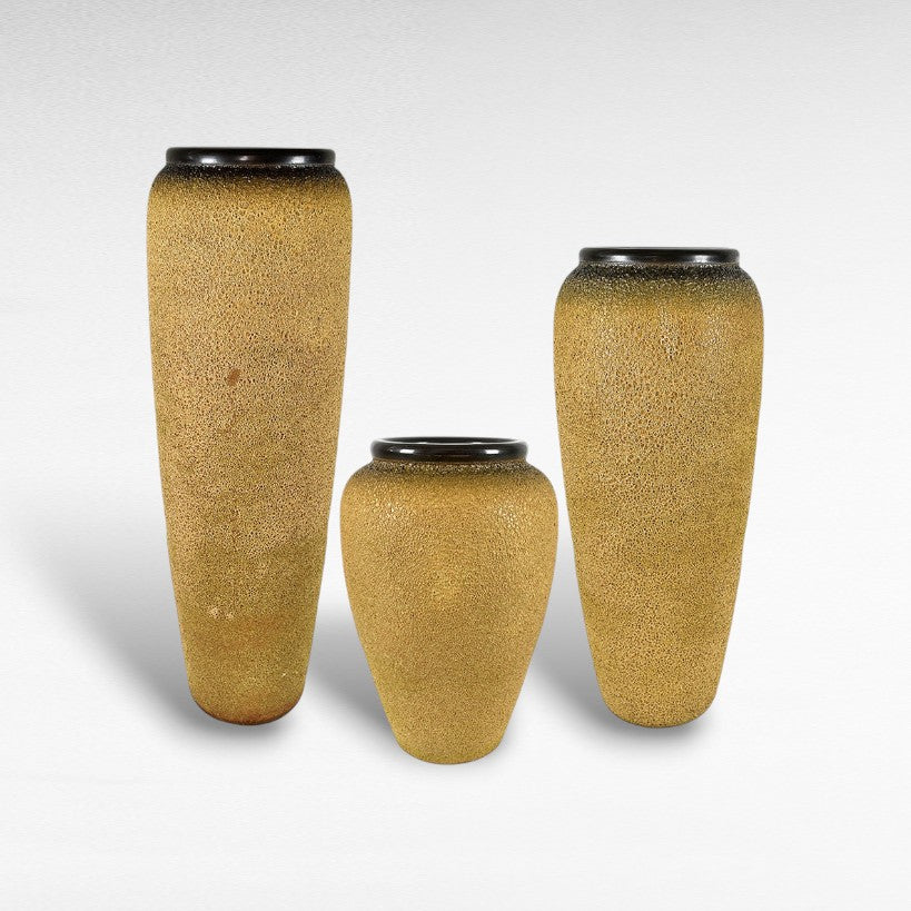 CERAMIC PLANTER WITH ENAMEL PAINTING Φ40 |Η90 CM