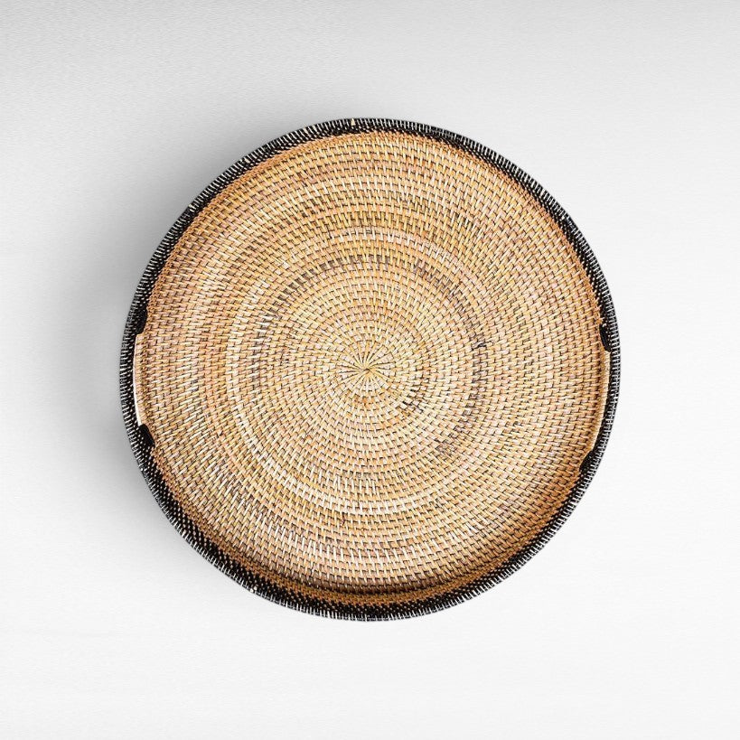 TRAY RATTAN SET OF 3 - Chora Mykonos