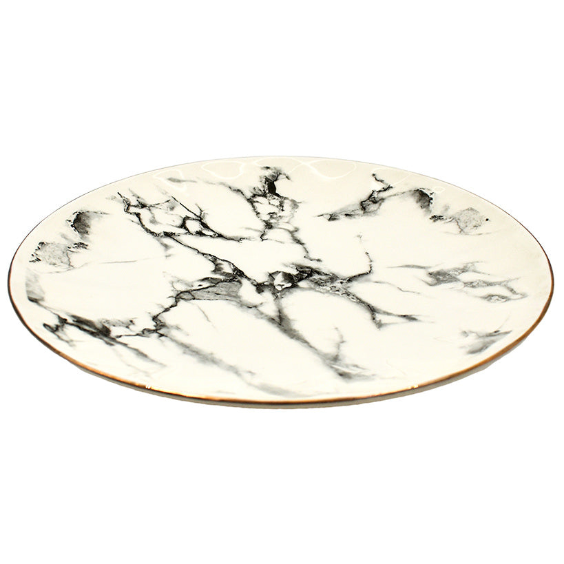 MARBLE LIKE DINNERWARE SET OF 24
