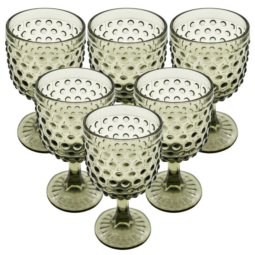 CLOUD GREY BUBBLE WINE GLASS 300 ML 9x9x17cm - Chora Mykonos