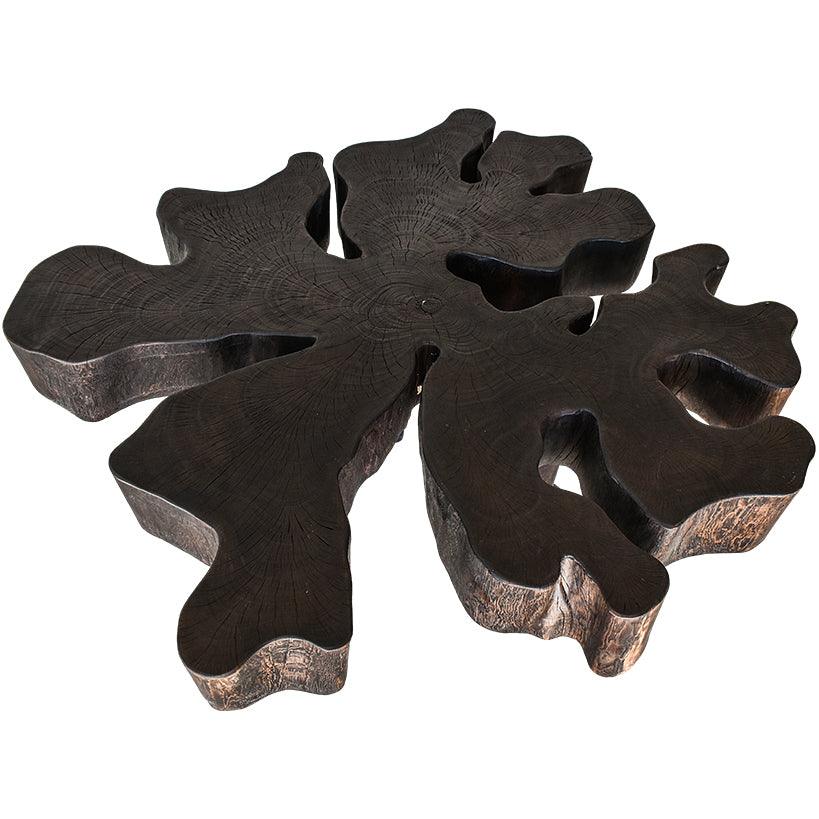 DINING TABLE BLACK ROOUND TABLE - Chora Mykonos