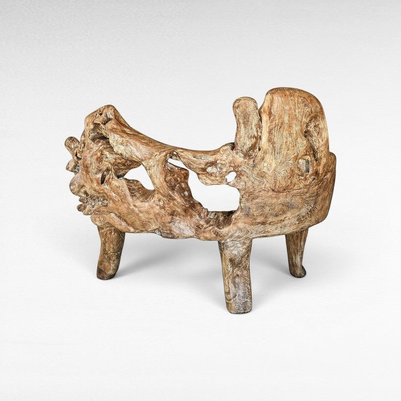 TEAK WOOD BENCH - Chora Mykonos