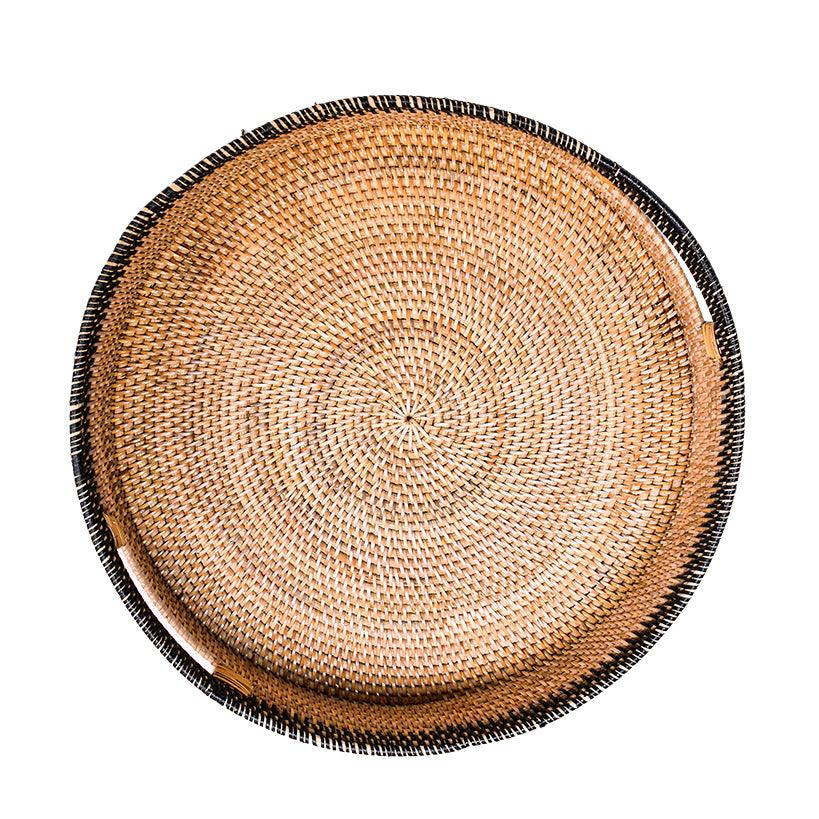 TRAY RATTAN SET OF 3 - Chora Mykonos