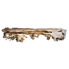 CONSOLE TABLE TEAK WOOD BLEACH & NATURAL - Chora Barefoot Luxury Living