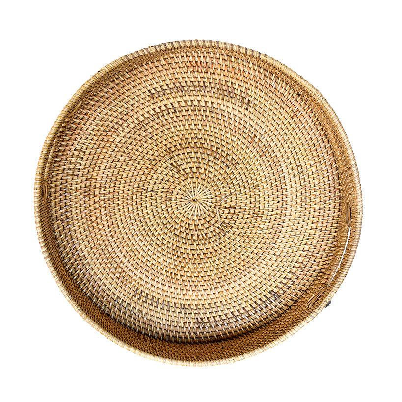 TRAY RATTAN SET OF 3 - Chora Mykonos