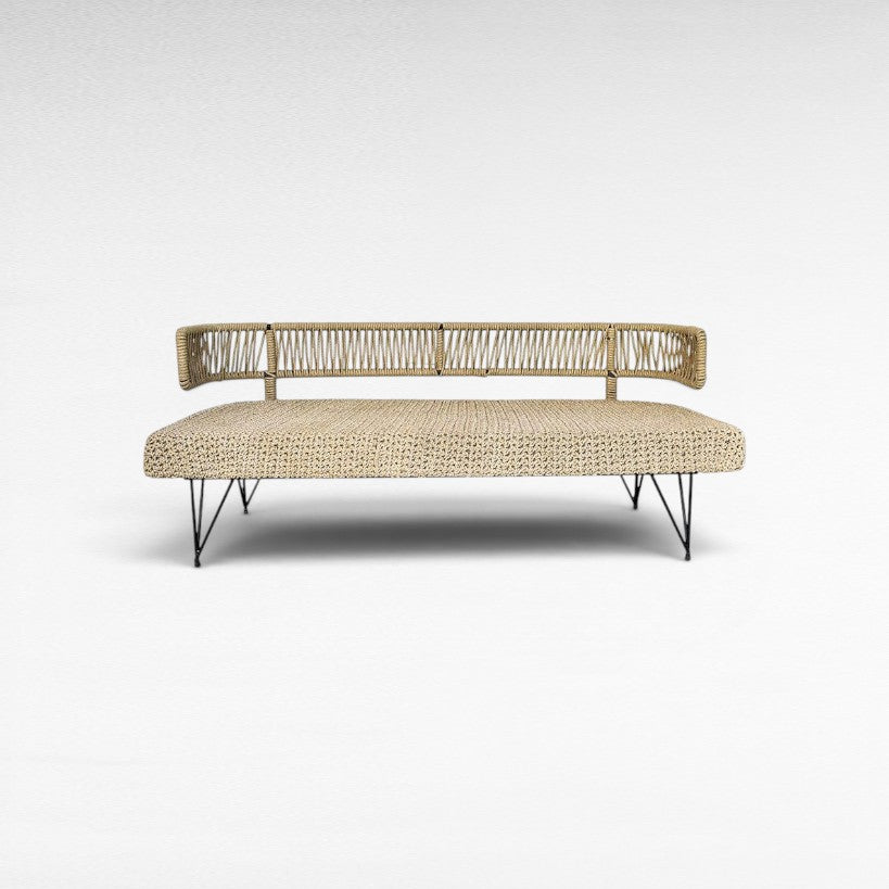 SOFA NATURAL ROPE 190x70x80cm - Chora Mykonos