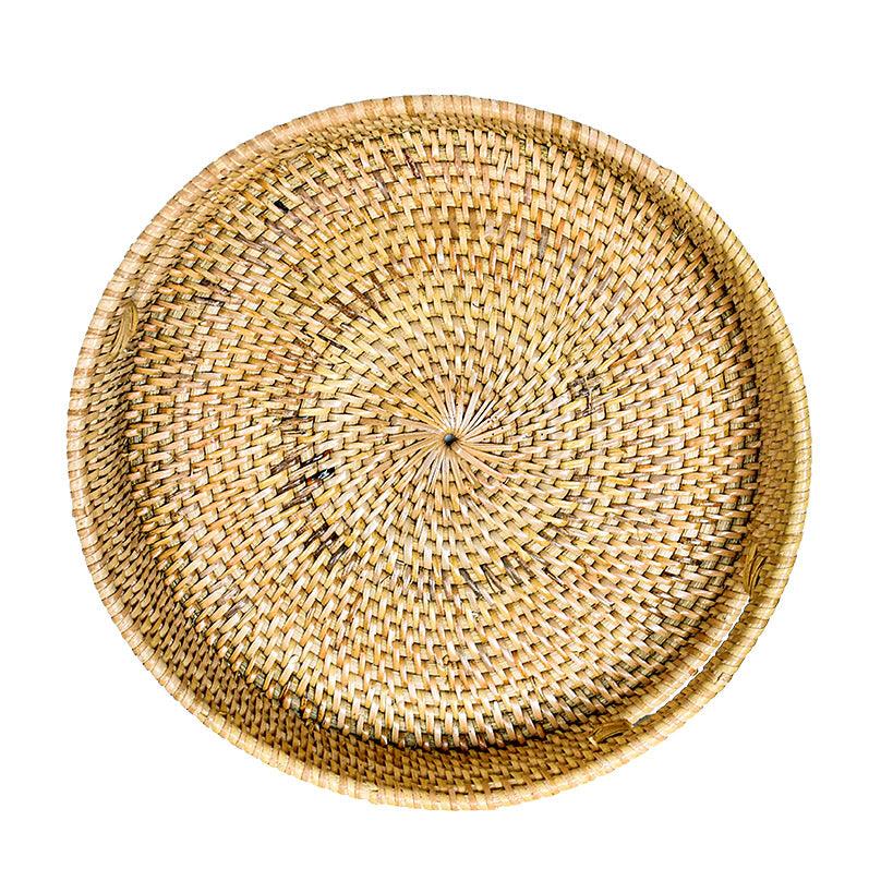 TRAY RATTAN SET OF 3 - Chora Mykonos