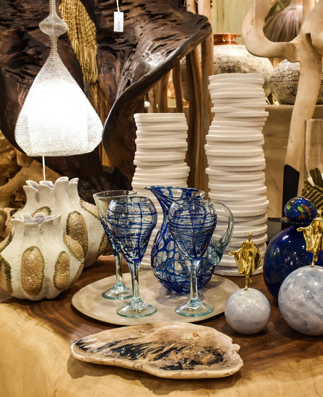 PETRIFIED WOOD PLATE 25x23x1cm - Chora Mykonos