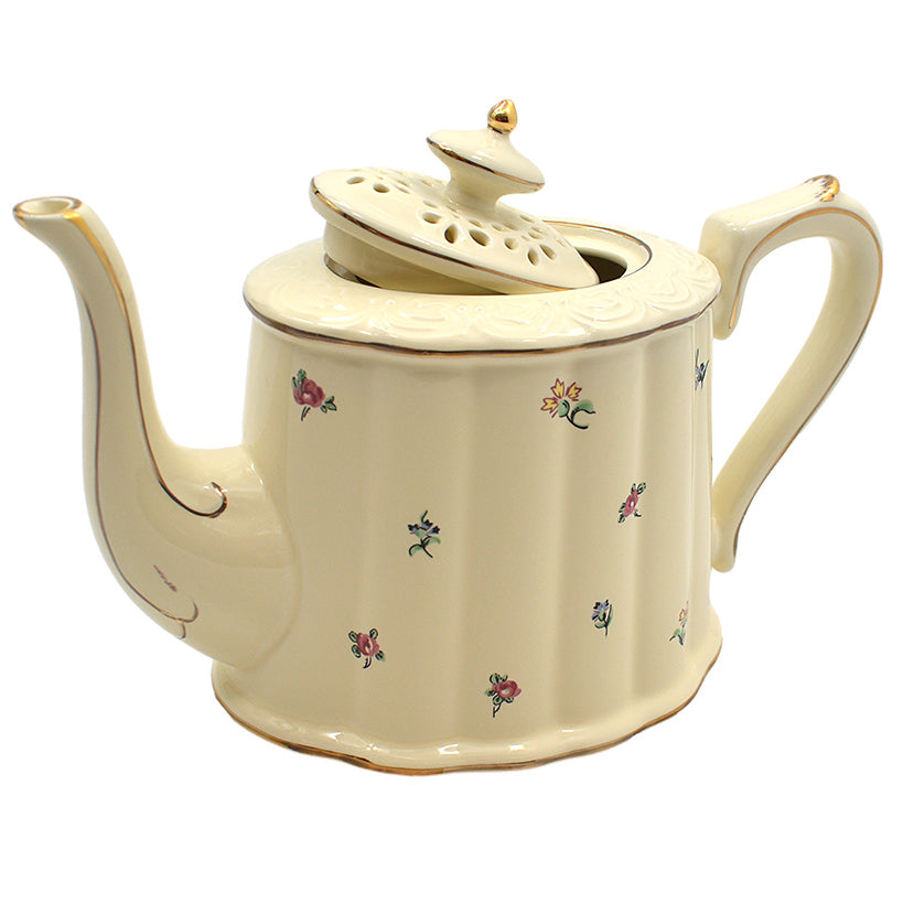 FLOWERS TEA CUPS SET OF 6 WITH TEA POT