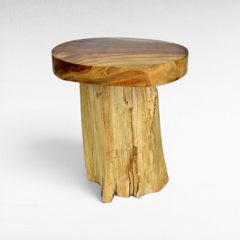 TEAK WOOD NATURAL SIDE TABLE W40 |D40 |H45 CM
