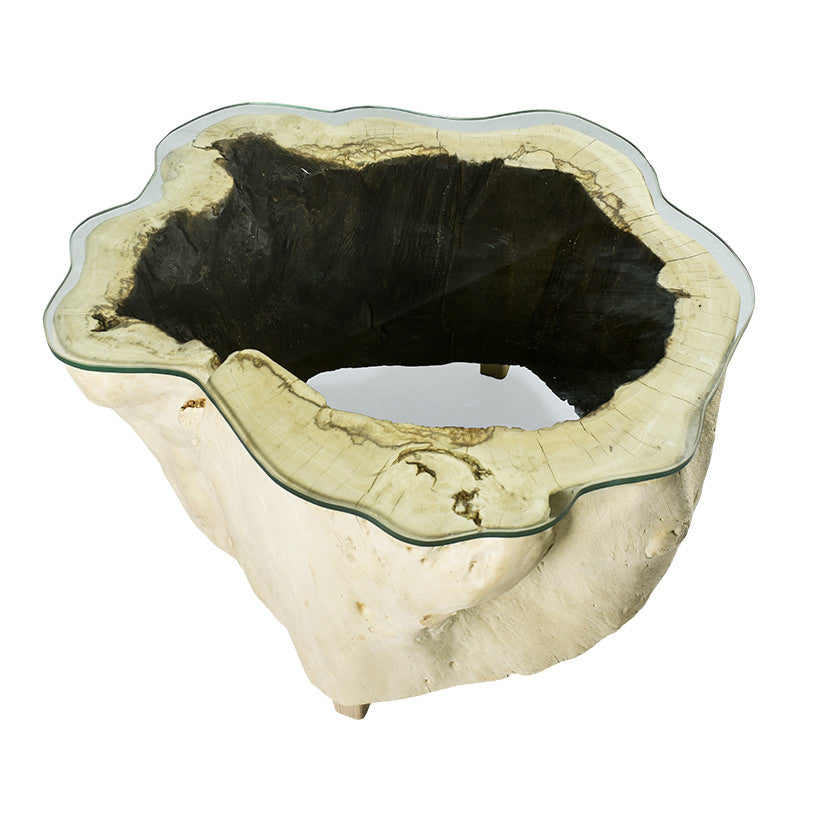 TAMARINE COFFEE TABLE W/ GLASS 70 X 70