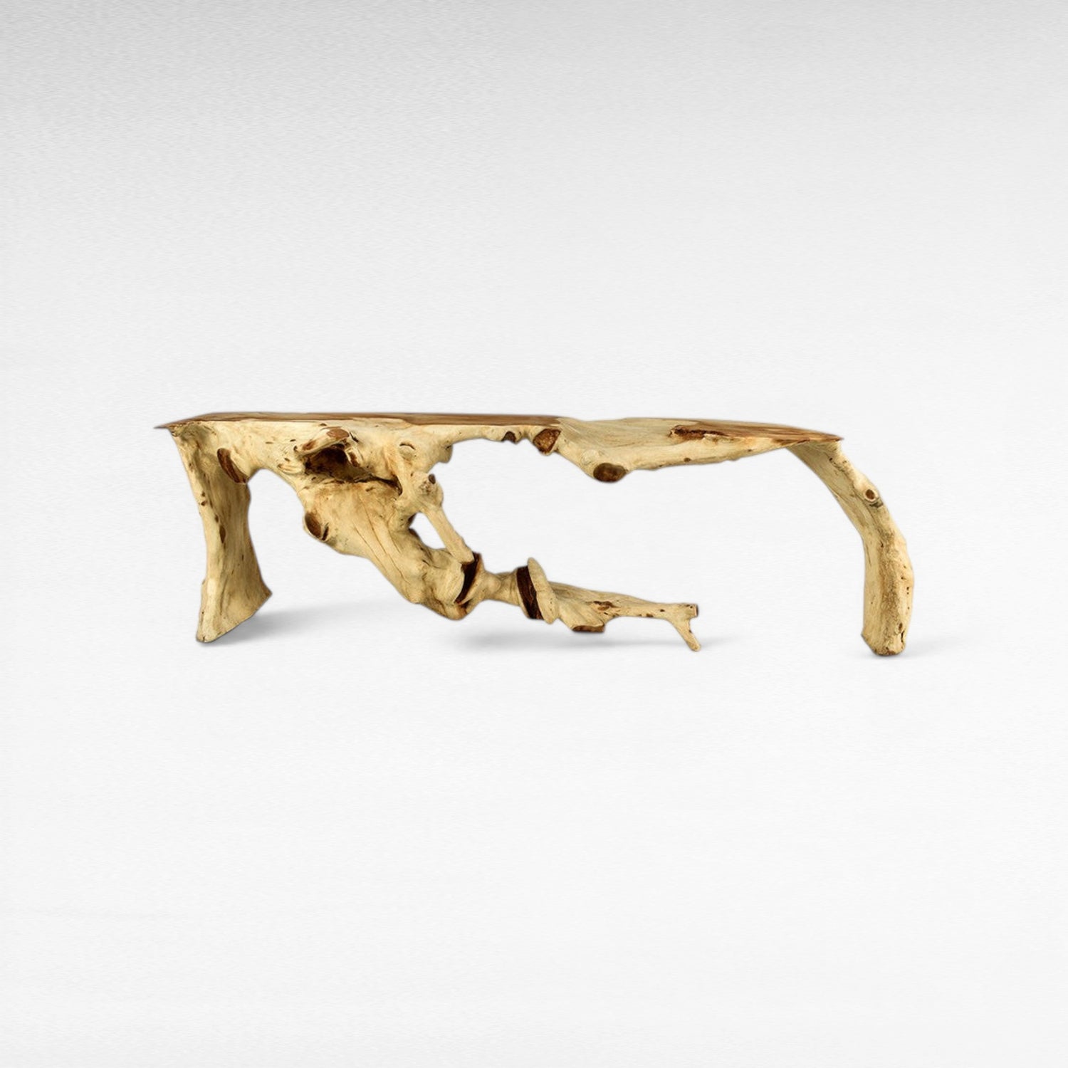 TEAK WOOD WITH GLASS NATURAL COLOR W250 |D50 |H80 CM