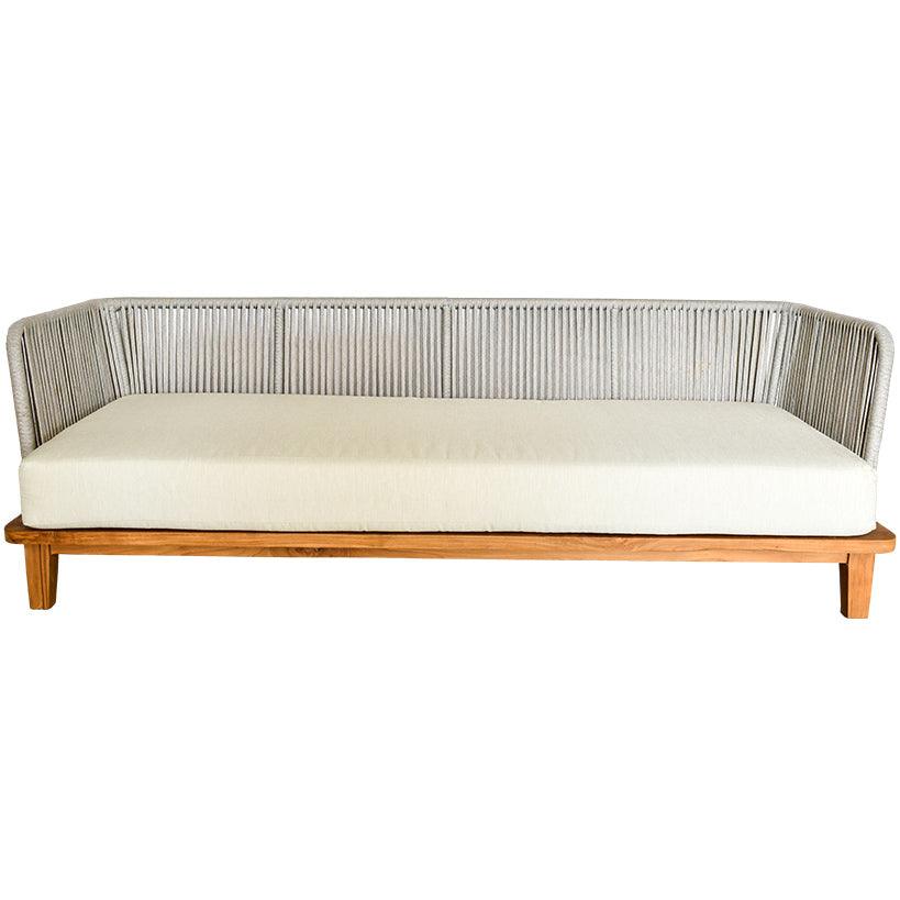 SOFA OVAL W/ ROPE BEIGE 210x100x68cm - Chora Mykonos