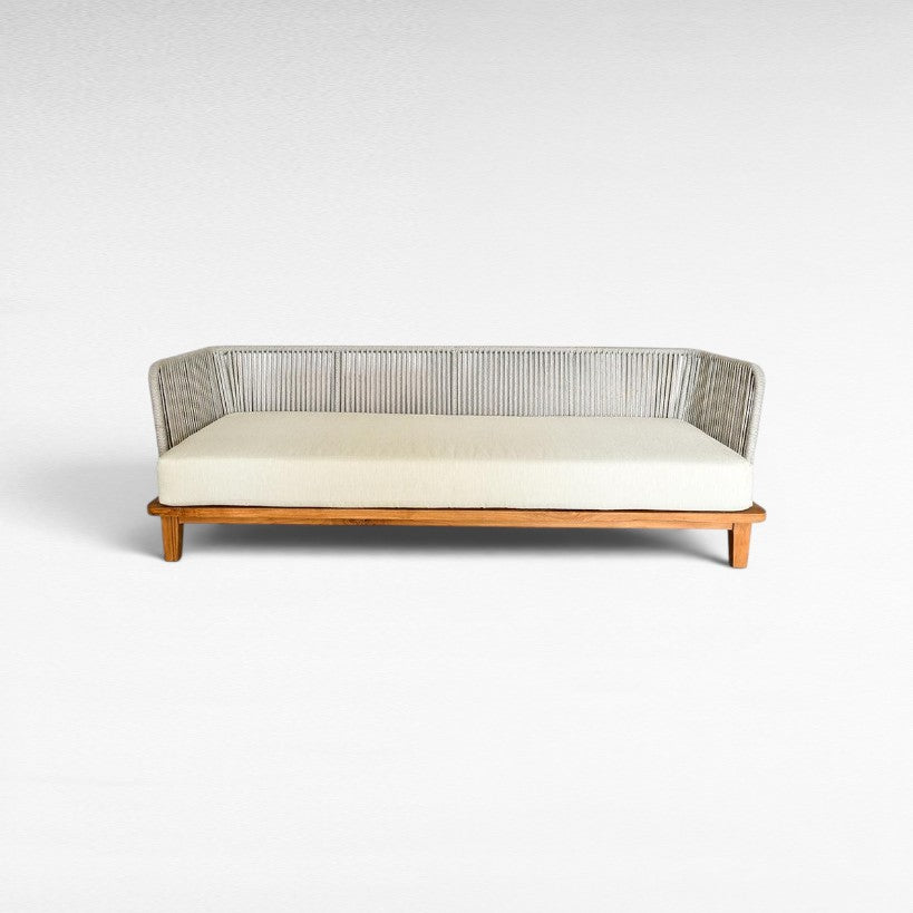 SOFA OVAL W/ ROPE BEIGE 210x100x68cm - Chora Mykonos