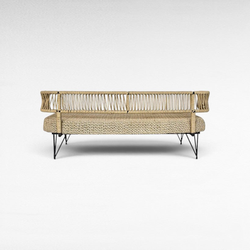 SOFA NATURAL ROPE 190x70x80cm - Chora Mykonos