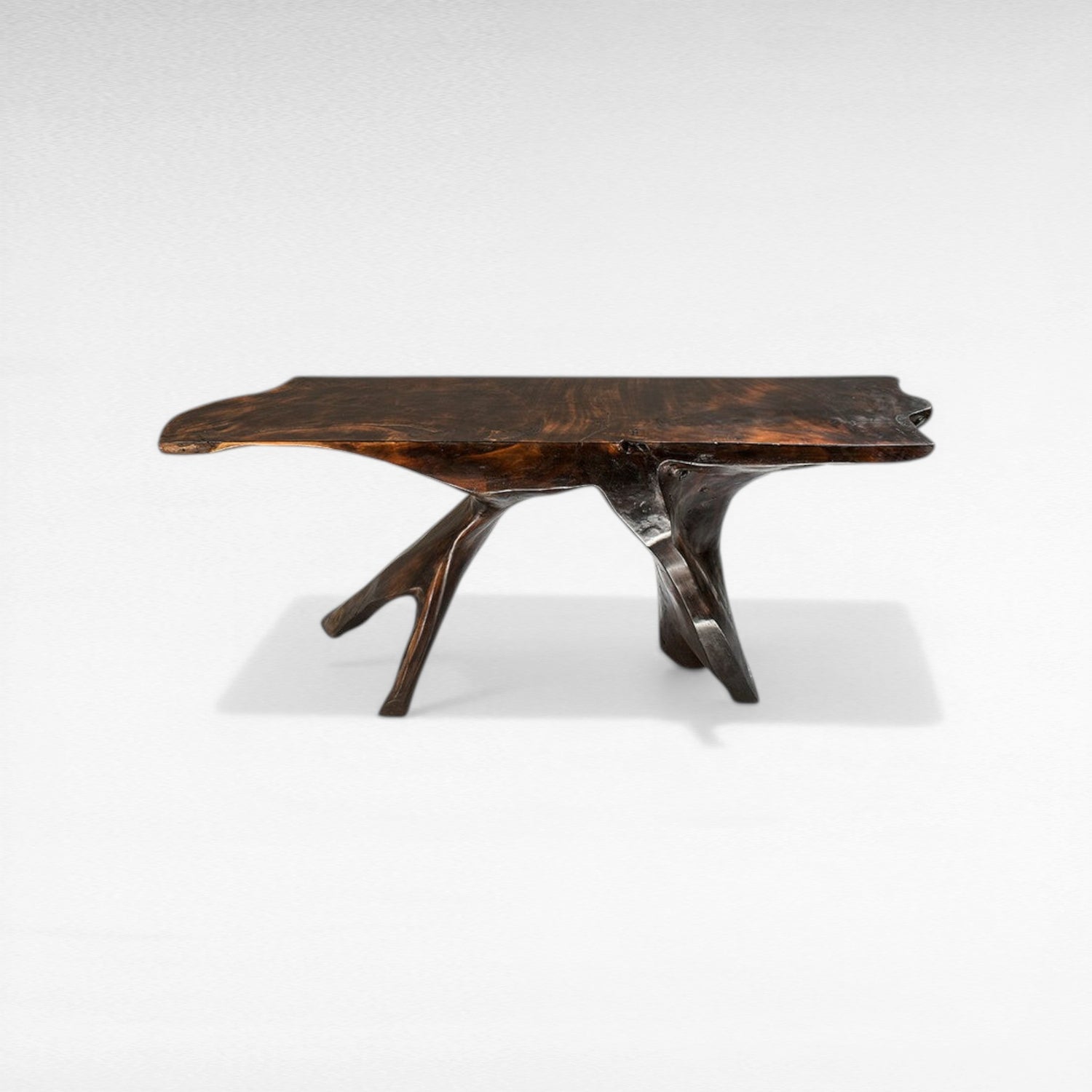MAHOGANY WOOD WITH GLASS DARK BROWN COLOR W180 |D45 |H80 CM
