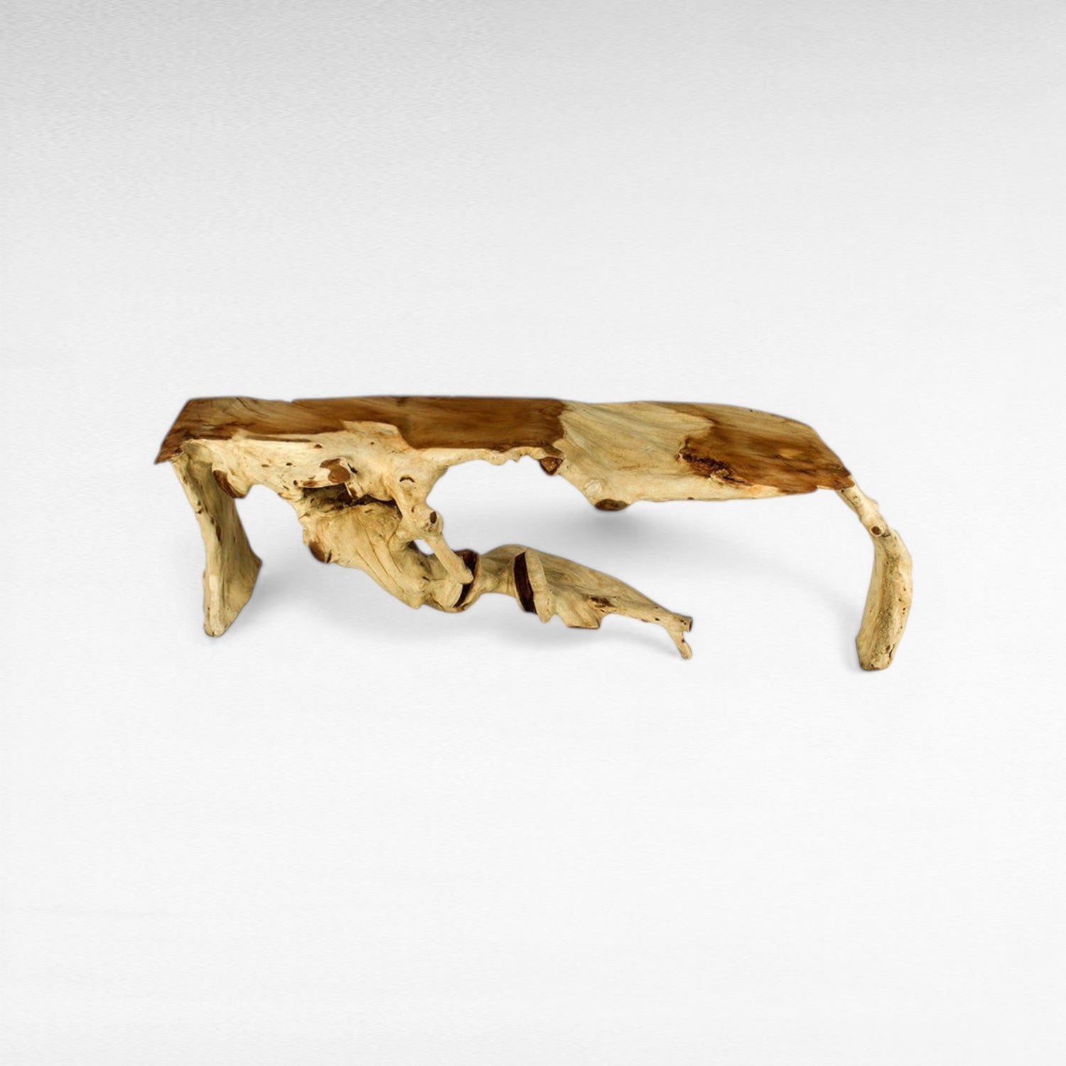 TEAK WOOD WITH GLASS NATURAL COLOR W250 |D50 |H80 CM