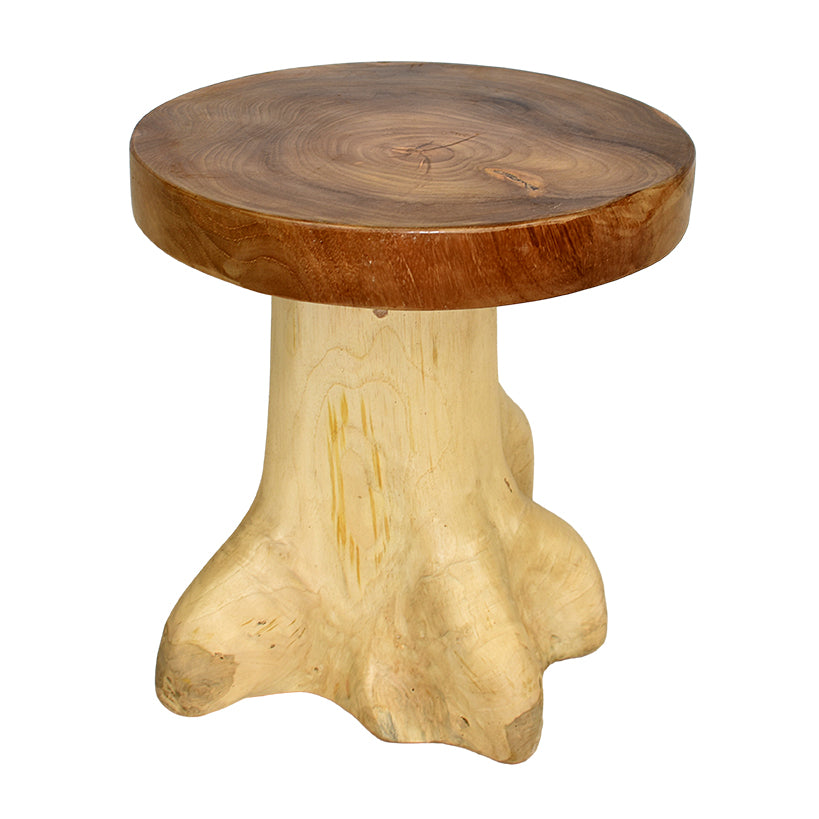 TEAK WOOD NATURAL SIDE TABLE W40 |D40 |H45 CM