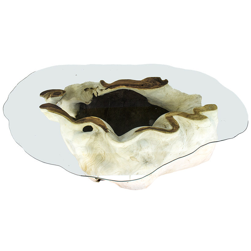 SUAR DINING TABLE WITH GLASS 300 x 200 x 75cm