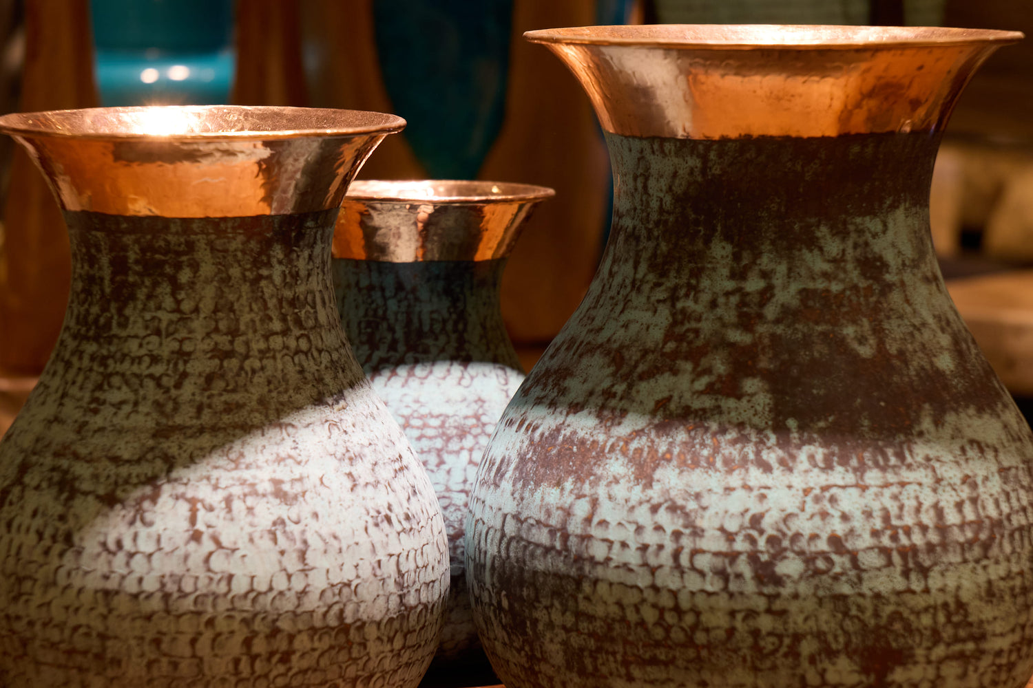 COPPER VASES / SET OF 2