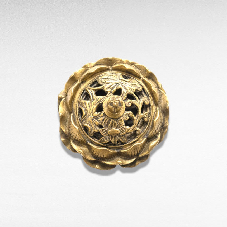 GOLD FLOWER SHAPED ASHTRAY Φ15 |H10CM