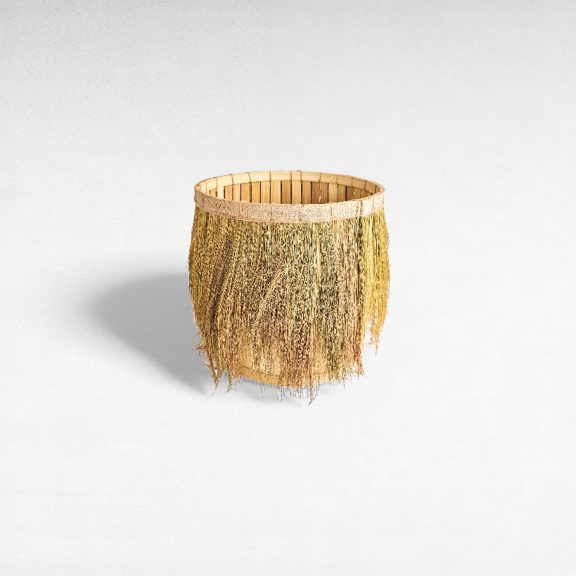 SET OF 3 BASKETS BAMBOO & RICE NATURAL