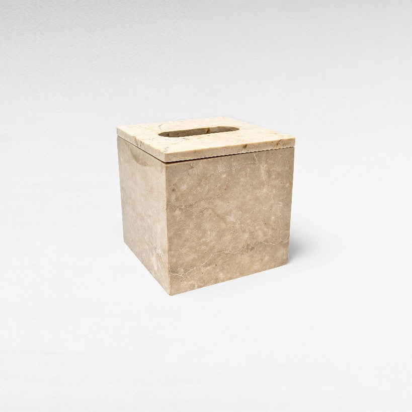 BATHROOM NAPKIN HOLDER MARBLE BEIGE 14x14x14