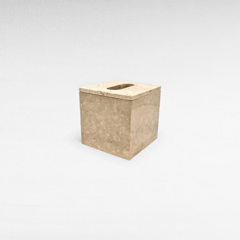 BATHROOM NAPKIN HOLDER MARBLE BEIGE 14x14x14