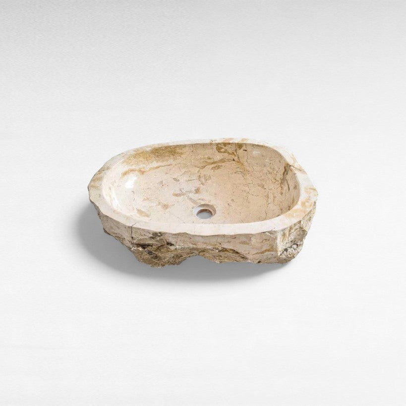 BATHROOM SINK STONE BEIGE W55 |D43 |H15 CM