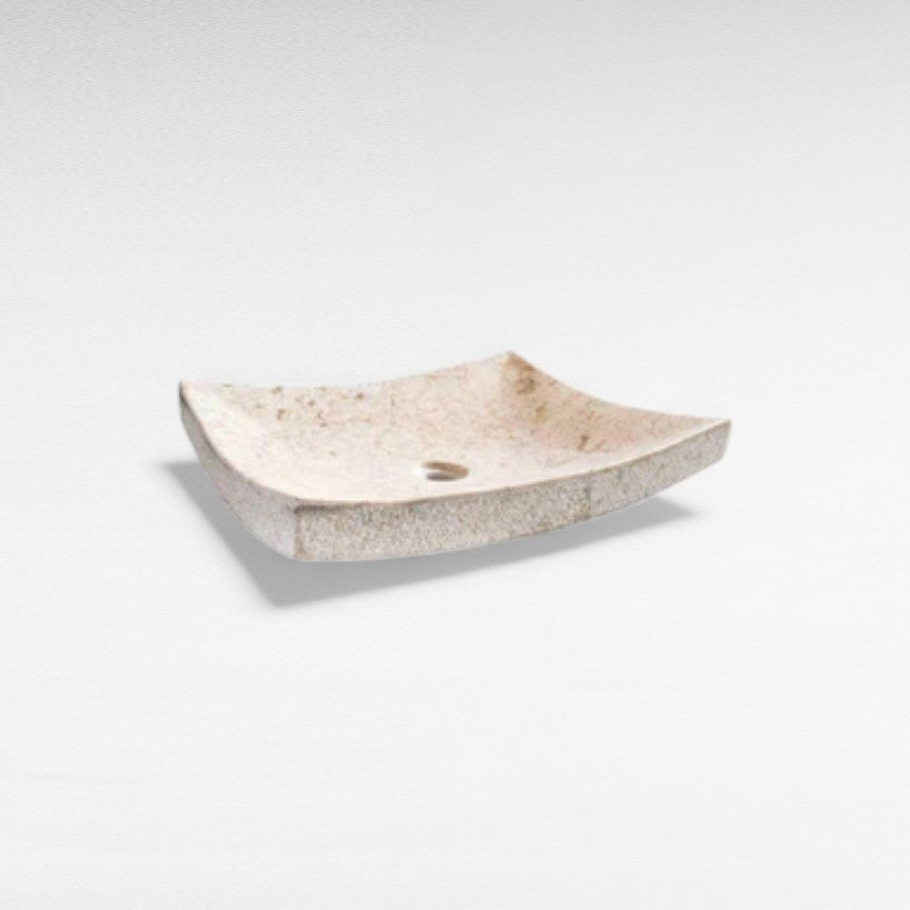 BATHROOM SINK MARBLE BEIGE W50 |D40 |H12 CM