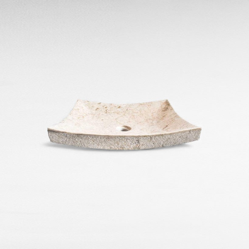 BATHROOM SINK MARBLE BEIGE W50 |D40 |H12 CM
