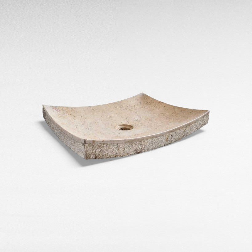 BATHROOM SINK MARBLE BEIGE W50 |D40 |H10 CM