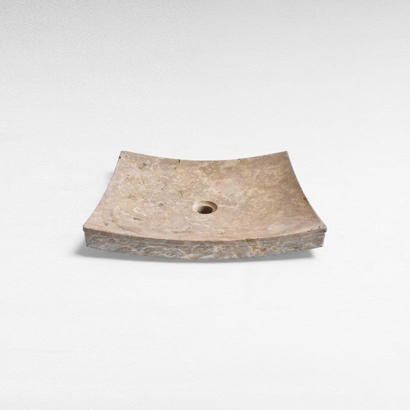 BATHROOM SINK MARBLE BEIGE W50 |D40 |H10 CM