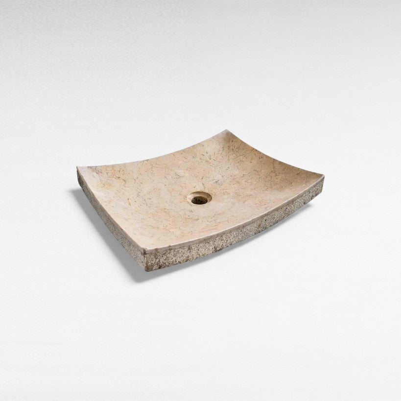BATHROOM SINK MARBLE BEIGE W50 |D40 |H10 CM